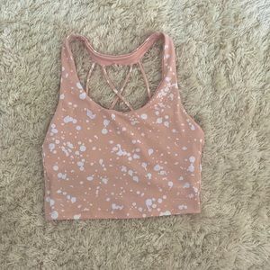 Pink Victoria Secret midi sports bra
